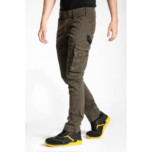 Pantalone RICA LEWIS JOB STRETCH FIBREFLEX® COTONE VERDE