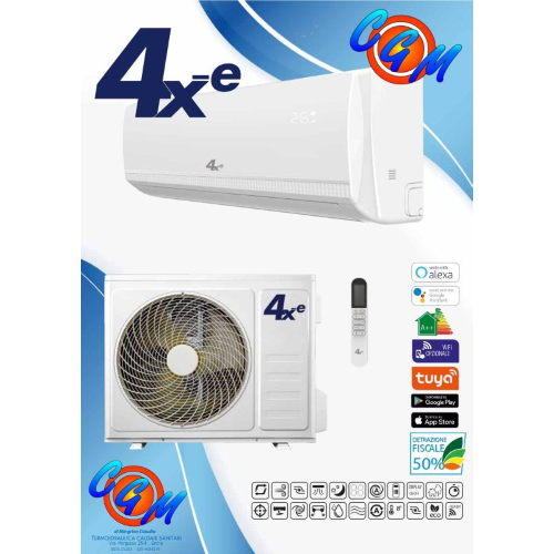 Climatizzatore 4XE WHITE09 9000 BTU INVERTER R32 A++  