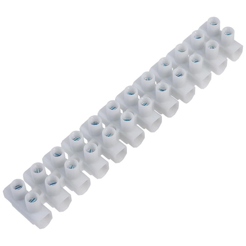 MORSETTI UNIPOLARI 10 pz BORMANN Pro BCR5177 Morsettiera in polipropilene 4mm2,3A,12 posizioni,Tipo H,Bianco